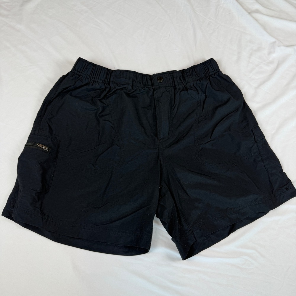 Columbia Womens Black Nylon Cargo Hiking Shorts Size S AL4572 Elastic Waist